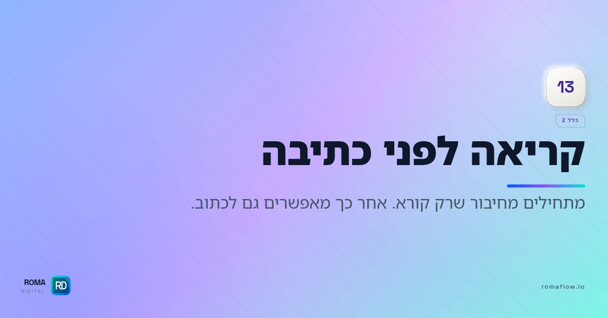 קריאה לפני כתיבה ב-MCP