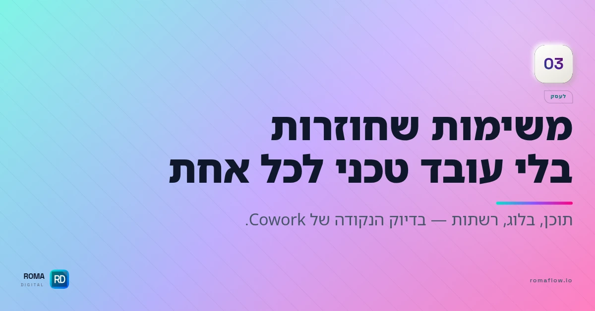 Cowork לעסקים שמנהלים תוכן