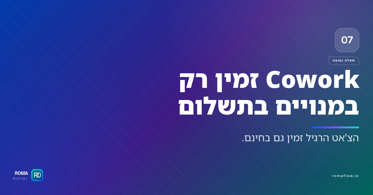 האם צריך מנוי ל-Cowork