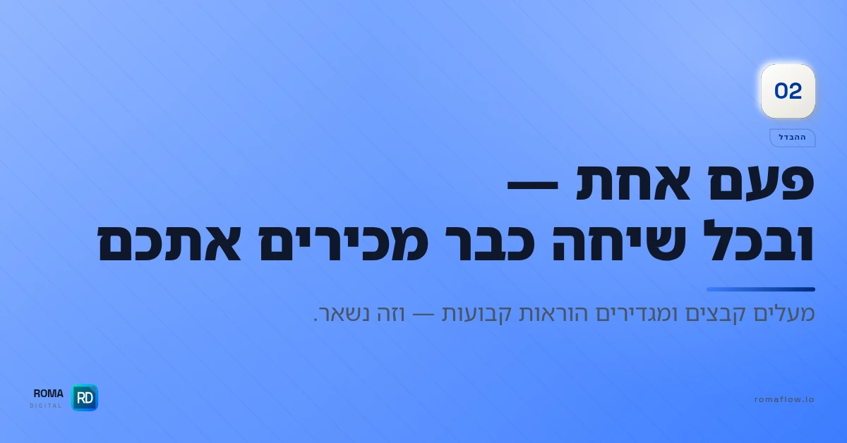ההבדל בין Project לשיחה רגילה