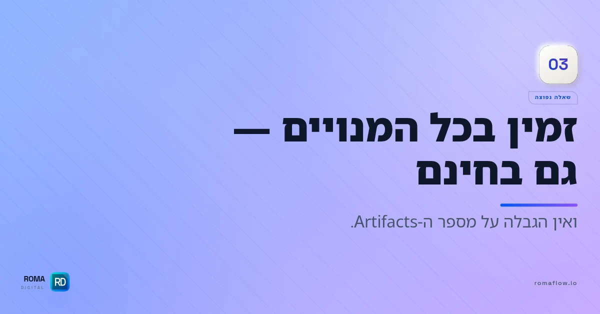 Artifacts בכל המנויים