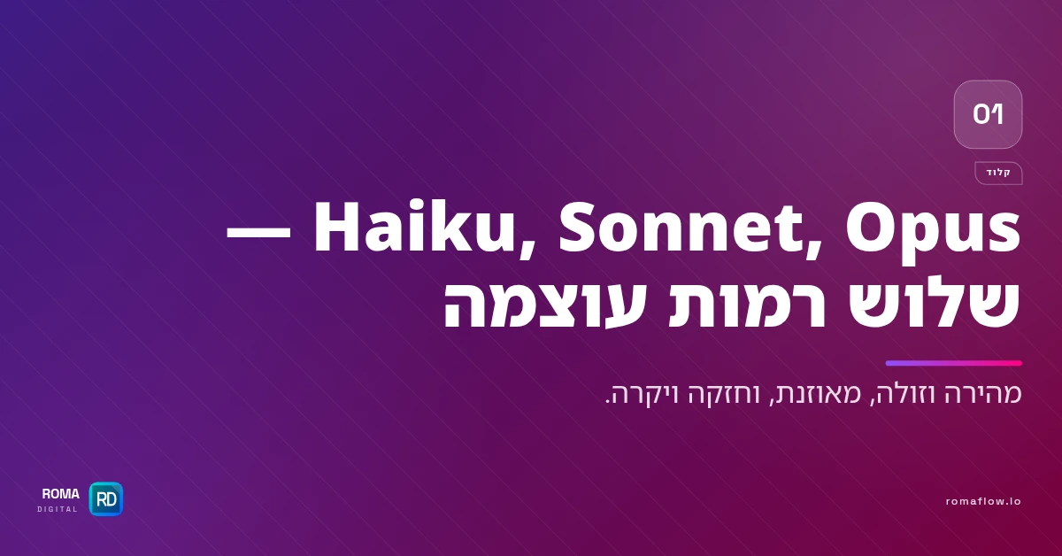 ההבדל בין Haiku, Sonnet ו-Opus