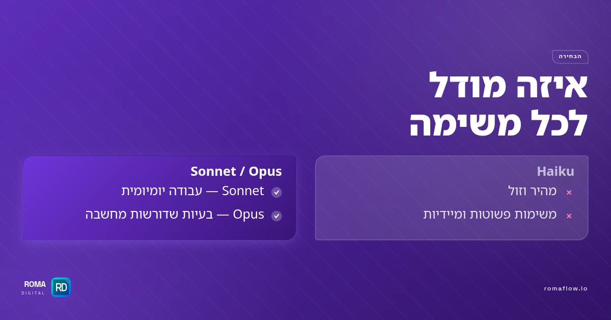 איך בוחרים בין הדגמים