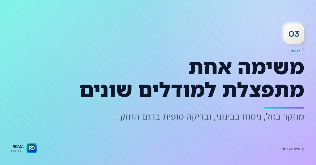 פיצול משימה בין דגמים