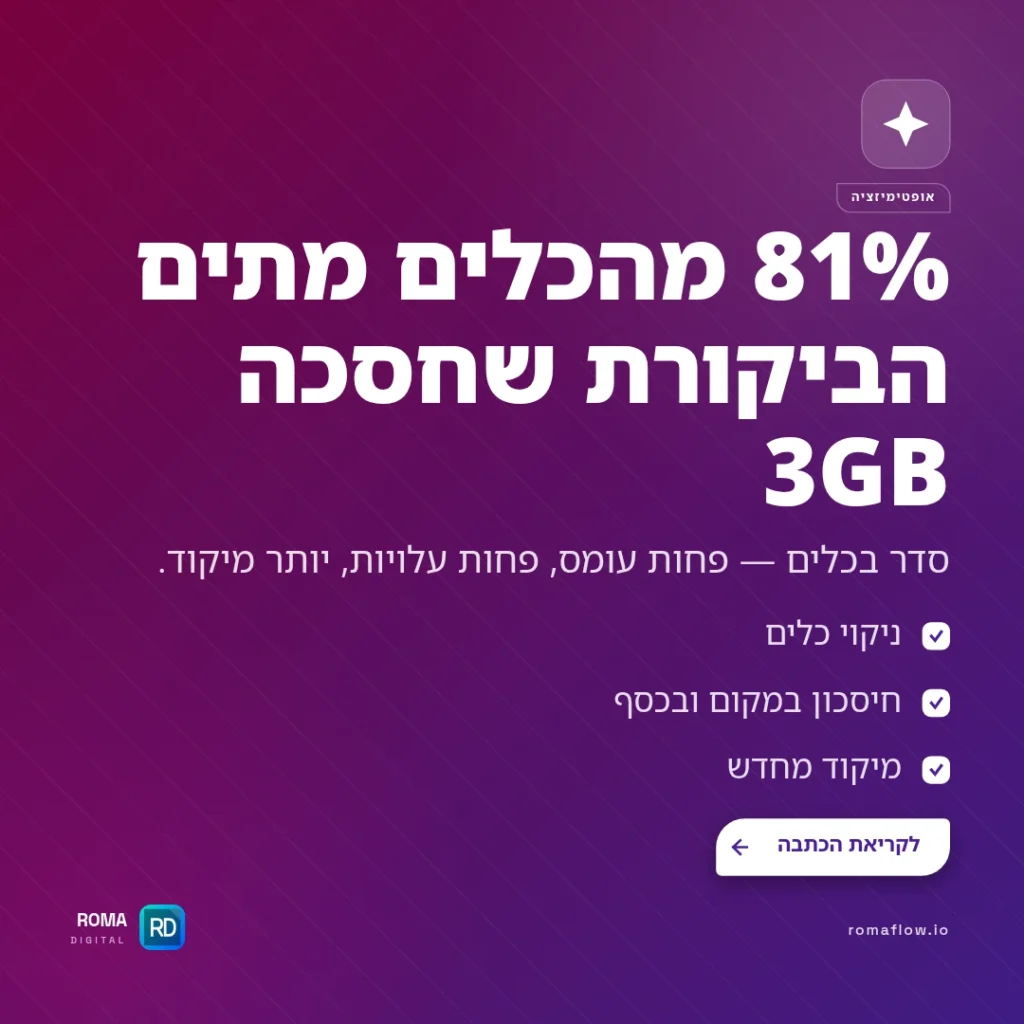 81% מהכלים שלכם מתים — הביקורת שחסכה 3GB