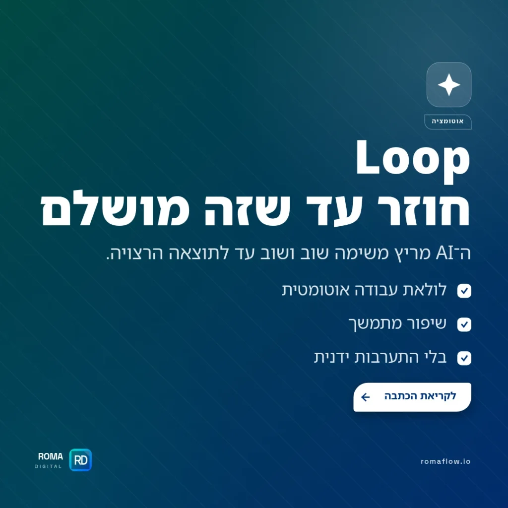 Loop — כשה-AI חוזר על משימה עד שהיא יוצאת מושלמת