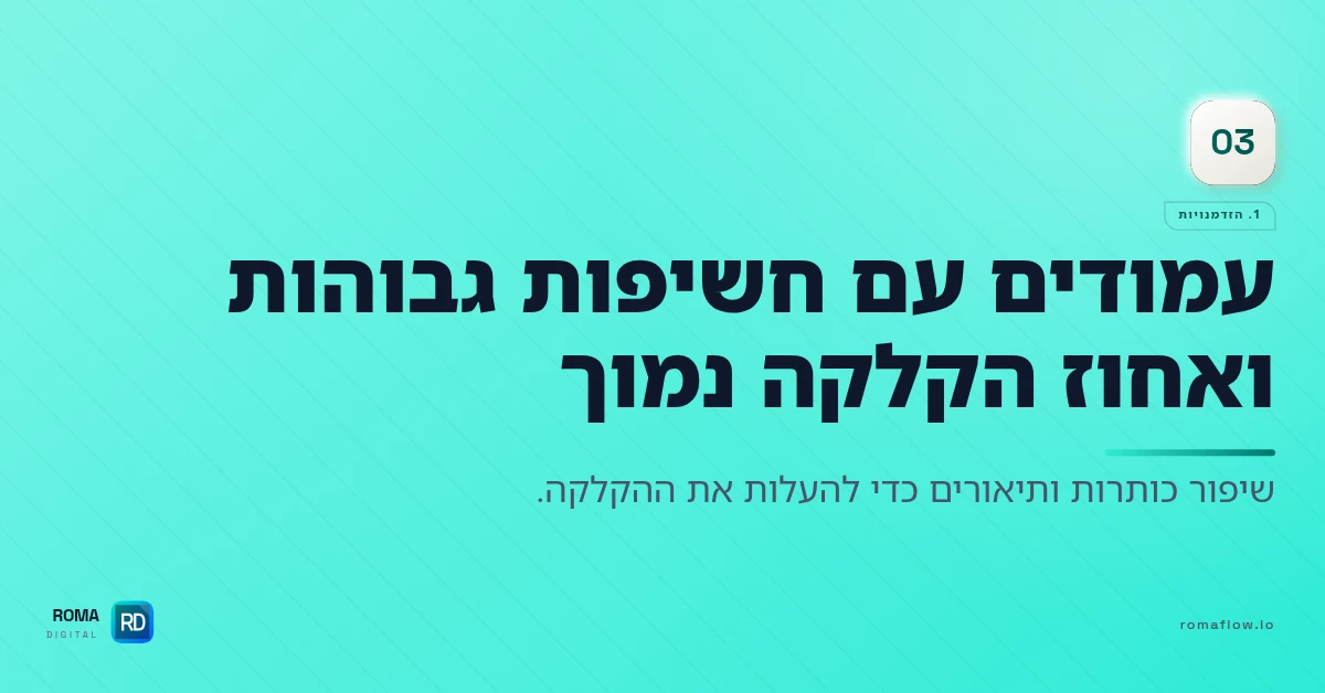 איתור עמודים עם אחוז הקלקה נמוך
