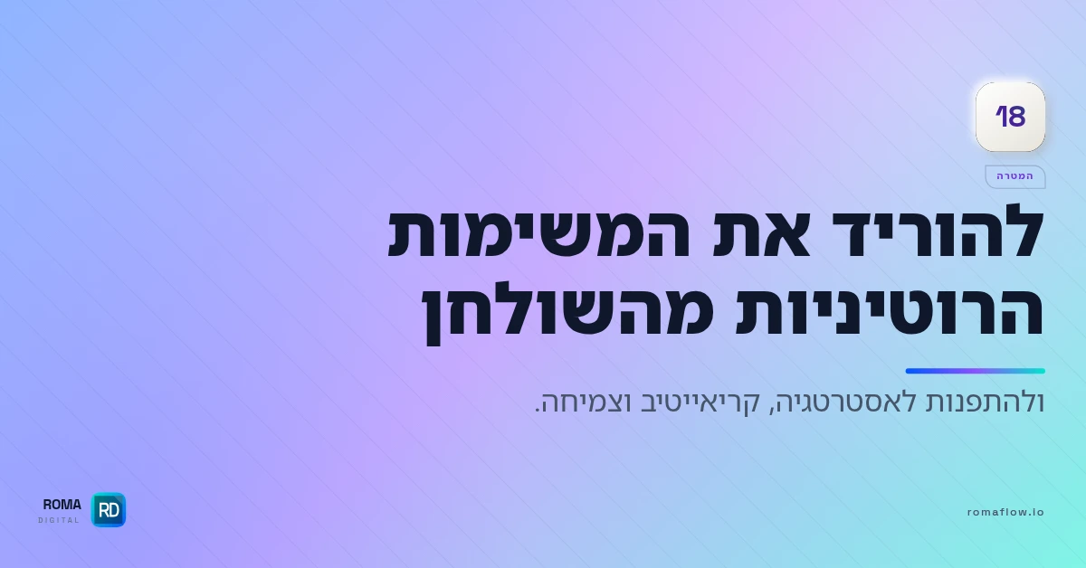 המטרה של Workflows