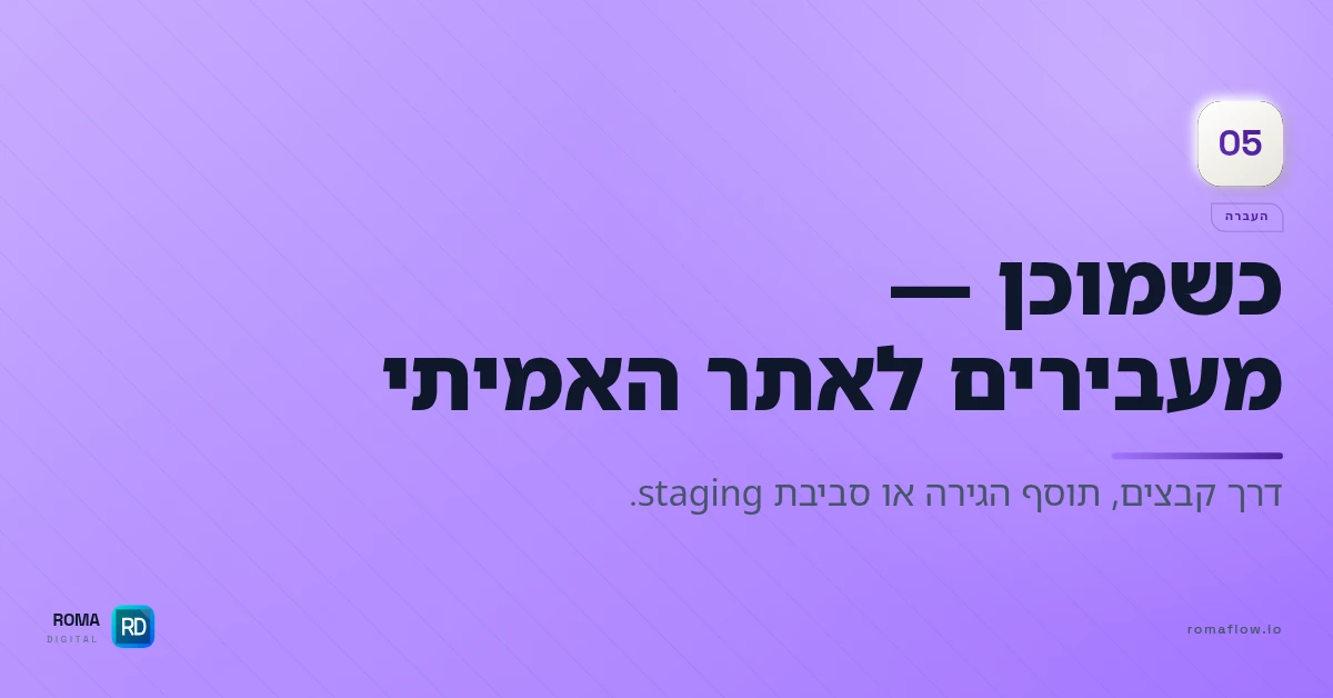 העברת אתר לשרת